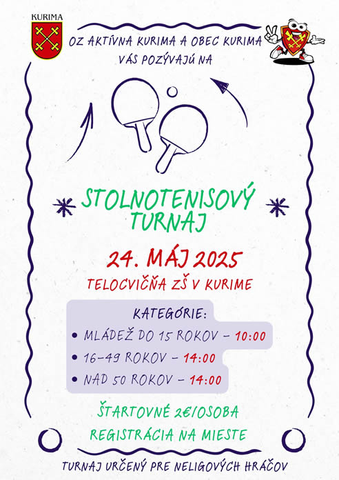 Plagát stolný tenis